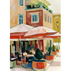Kávéház Rovinjban 02 (festmény reprodukció/vászonkép)