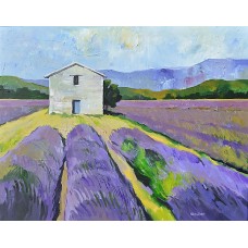 Provence-i levendulamező (festmény reprodukció/vászonkép)