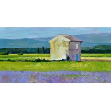 Provence-i tájkép (részlet, festmény reprodukció)